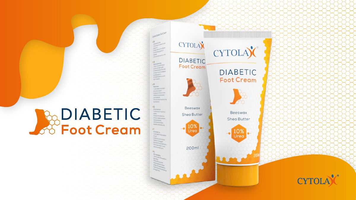 Cytolax Diabetic Foot Cream 200ml | with 10% Urea, Shea Butter, Beeswax | Softens & Moisturises Rough, Hard, Cracked, Callused Feet | Foot Care Cream to Improve Elasticity & Smoothen Skin