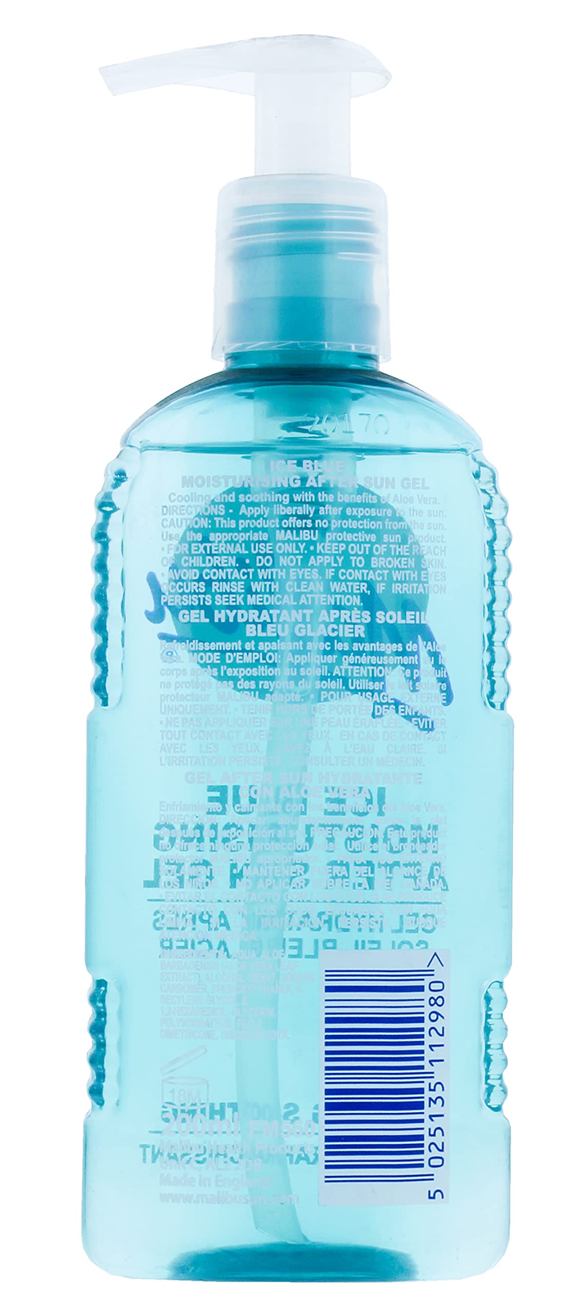 Malibu Sun After Sun Care, Cooling and Soothing Moisturising Gel, Ice Blue, 200ml