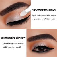 QUIWEN White Eyeshadow Single,Pressed Fine Powder Eyeshadow, High Shimmer Pearl Shadow Single White Eye Make-Up,Long-lasting Waterproof High Pigment Fine Powder Shadows for Highlighter