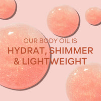 KYDA Body Glow Oil, SPF 45 Broad Spectrum, Sunscreen Body Oil with Rose Gold Mica, Moisturizing Coconut Body Oil, Lightweight Glow Body Moisturizer, Water Resistant, 3.38 fl oz, ROSE