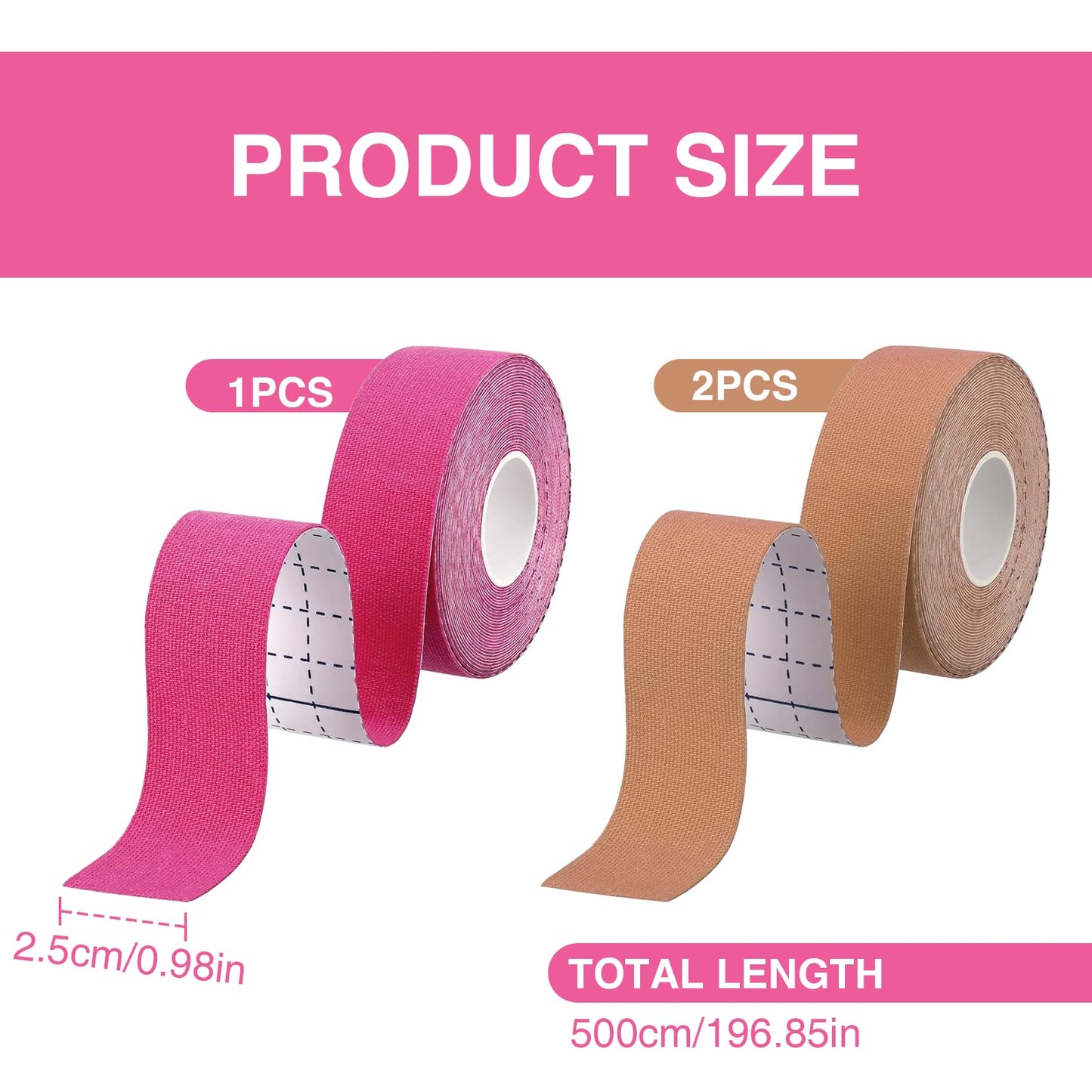 Benaewa 3 Rolls Face Tape, 2.5cm*5m Face Eye Neck Lift Tape, Anti Wrinkle Face Taping for Firming and Tightening Skin