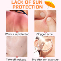 ISBEAUSOLS Sakura Extract Sun Cream-Sunscreen SPF 50-Water + Sweat Resistant-SPF Face Moisturiser Anti Wrinkle Prevent Sunburn&Taning-Lightweight & Non-Greasy-Strong UV Protection Anytime for All Skin Types