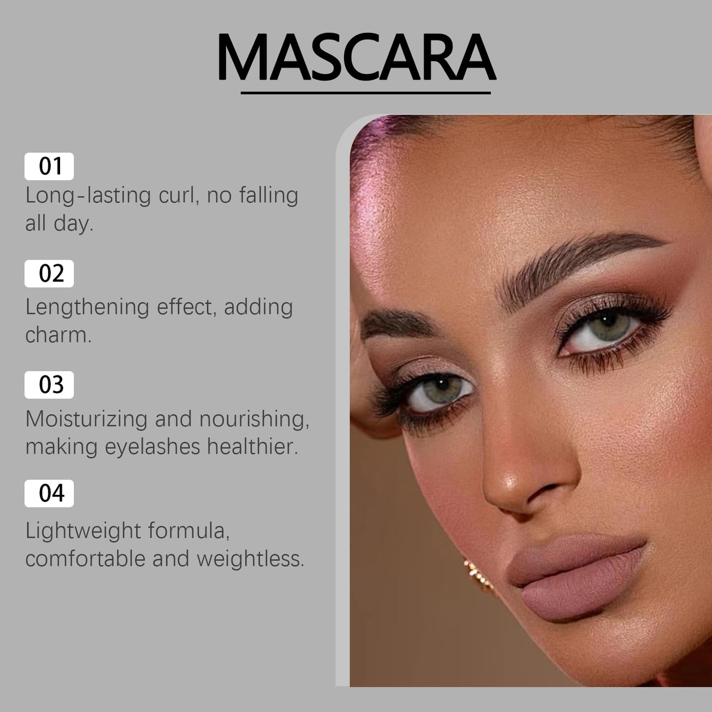 Generic Waterproof Mascara with Bubble Fiber Technology, Smudge-Proof and Clump-Free Formula for Defined Lashes, Buildable Volume and Length for All-Day Wear (1PC)