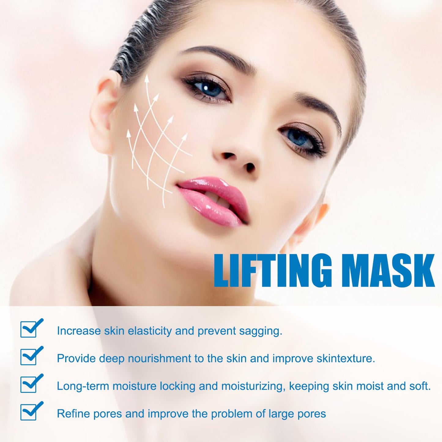 Bisienya 1 Piece Chinology Double Chin Lifting Mask Chin Mask Face Lifting Masks Nourishes the Skin, Tightens and Lifts the Face, Moisturizes and Hydrates, Creative Gift