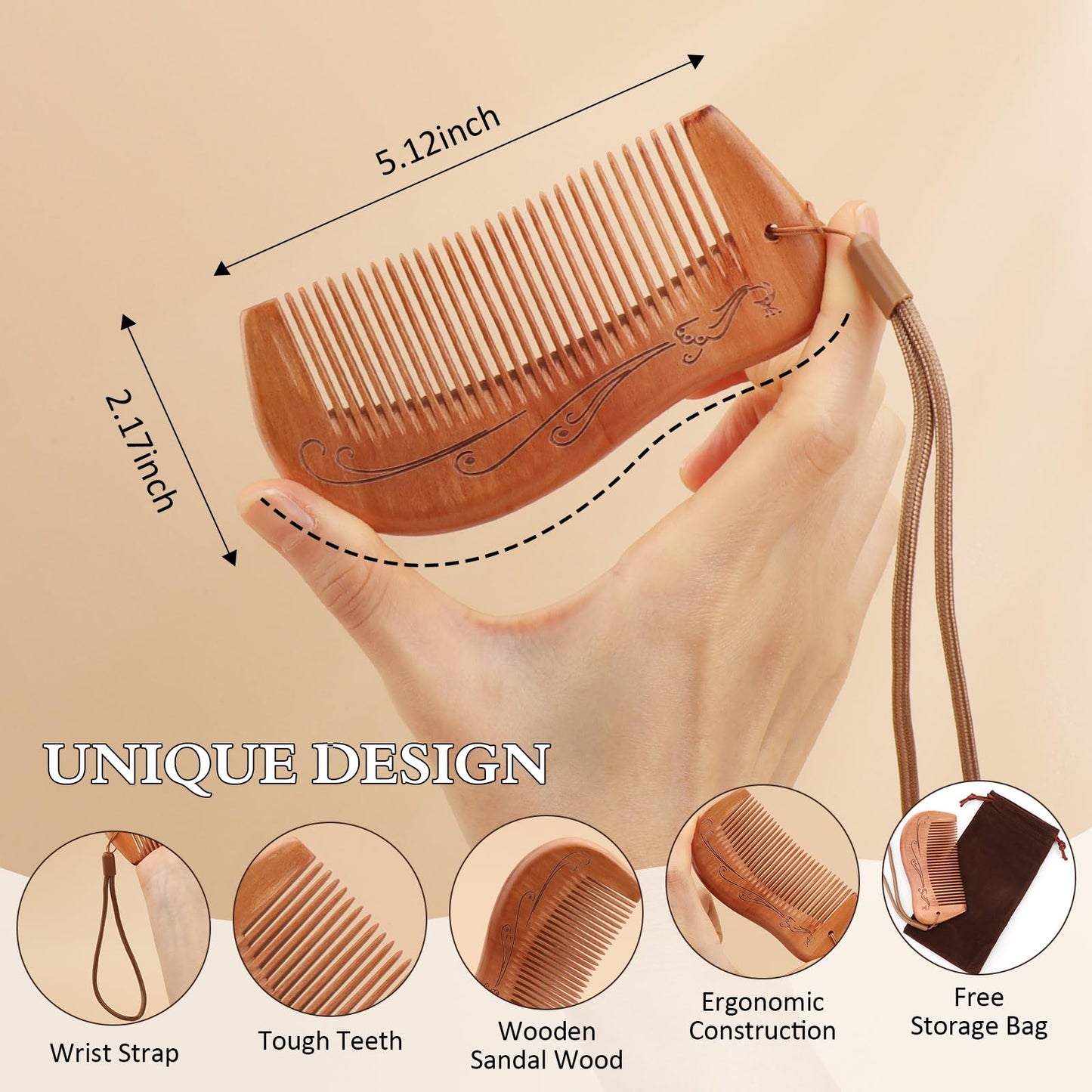 WALLFID Custom Info Birth Comb,Birthing Comb,Labour Comb,Massage Ball,Postpartum Essentials,Pain Relief During Labor,for Pregnant Moms (Delivery Comb)