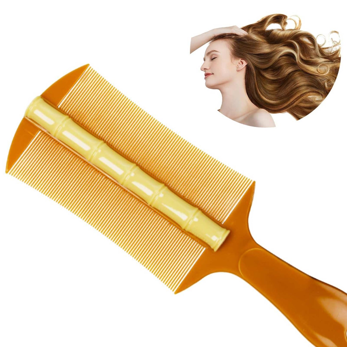 Generic 2Pcs Dandruff Comb Lice combs Psoriasis comb Fine tooth comb Dandruff comb remover Removal Fleas,Lice,Dandruff and Tangled Hair
