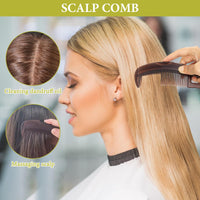 4 PCS Dandruff Comb Scalp Comb Psoriasis Comb 2 Hollow Tooth Comb with 2 Scalp Brush for Fine Hair and for Thick Hair for Removing Fleas Lice Dandruff and Tangled Hair