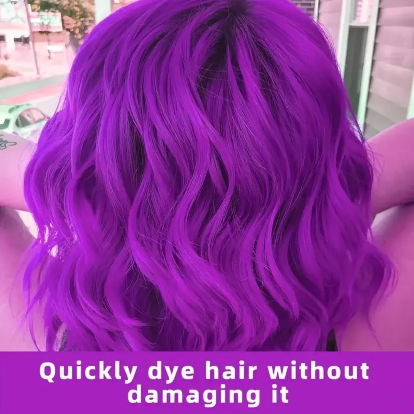 SingHao Polar Hair Dye Shampoo,3-In-1 Sha/mpoo for Color Treated Ha/ir,Instant D/ye Sham/poo,H/air Colour S/hampoo for Women Grey Ha/ir Coverage,Home Hair Dy/e Pu/re Plant Extract,Anti Grey Shampoo(Purple)