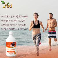 Ved Calcium, Magnesium, Vitamin D3 and Zinc Vegan Liquid Supplement, Supports Bones, Teeth and Muscle Function. 500 ml.