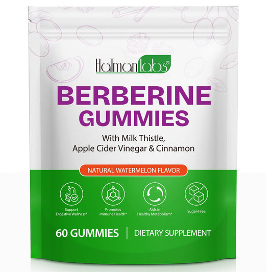 jollifish Berberine Gummies, Berberine Supplement Gummies with Turmeric Support Energy, Gut Health, Metabolism, Immune System & Metabolism Support for Women & Men, Sugar Free, Non-GMO, Gluten-Free - 60 Gummies