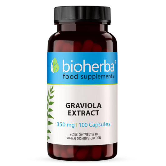 GRAVIOLA Fruit Extract 350 mg – 100 Capsules Natural Immune Support and Antioxidant-Rich Supplement for Overall Health and Wellness by BIOHERBA