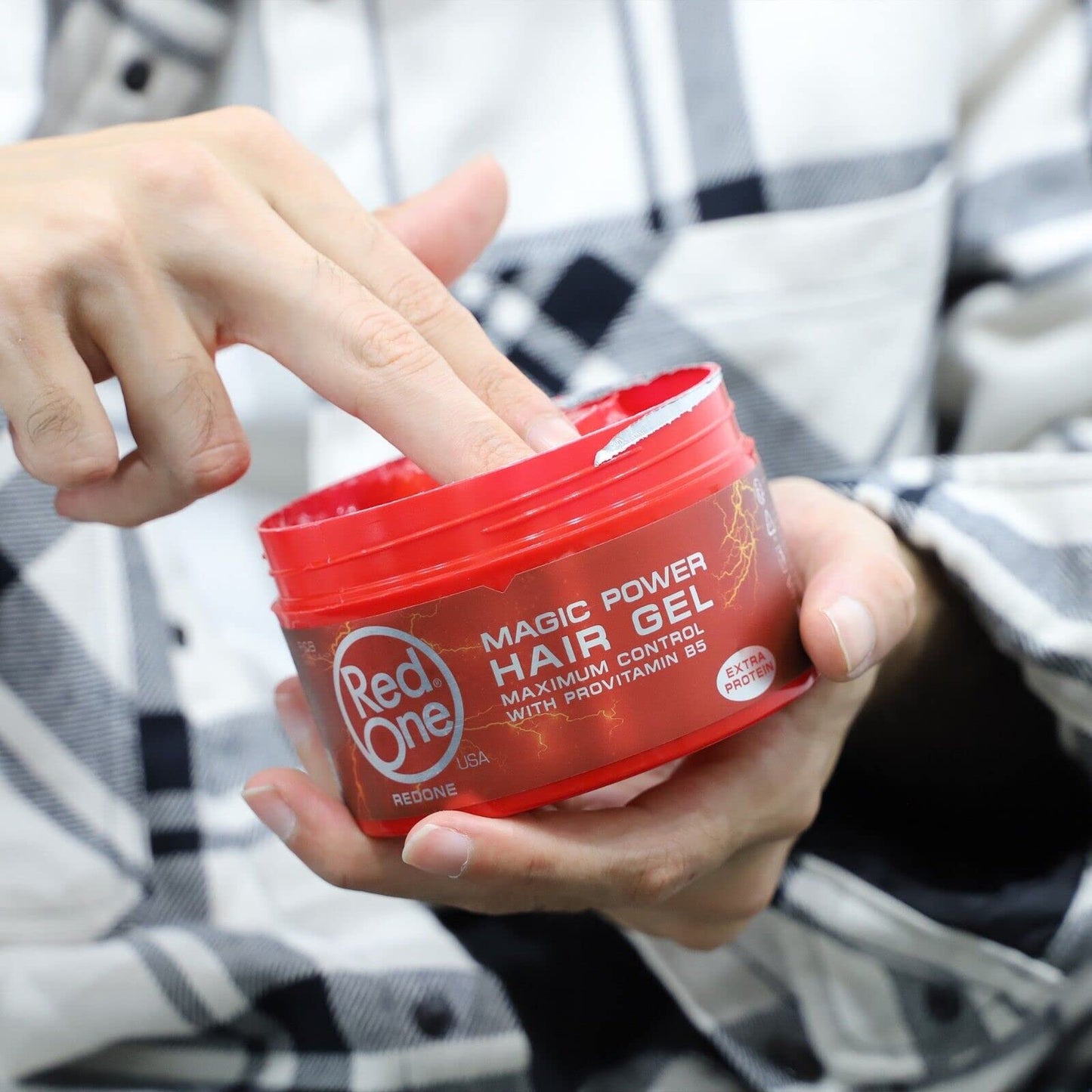 RedOne Magic Power Hair Gel 450ml | With Provitamin B5 | Extra Protein | Ultra Hold | Shine Hair Gel | Strong Holding Effect | Maximum Control