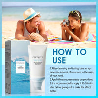 MINSHZEE PF 50 PA++++ Centella Asiatica Extract Sunscreen, Centella Asiatica Facial Moisturiser, Broad Spectrum UV Protection, Pure Plants, 50ml