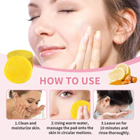 Benaewa 120Pcs Kojic Acid and Turmeric Pads for Women, Turmeric Cleansing Pads for Dark Spots