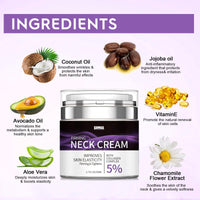 Neck Firming Cream with 5% Collagen Complex Tightening Lifting Sagging Skin Rejuvenating Moisturising Reducing Fine Lines Double Chin Reducer Cream 50ml