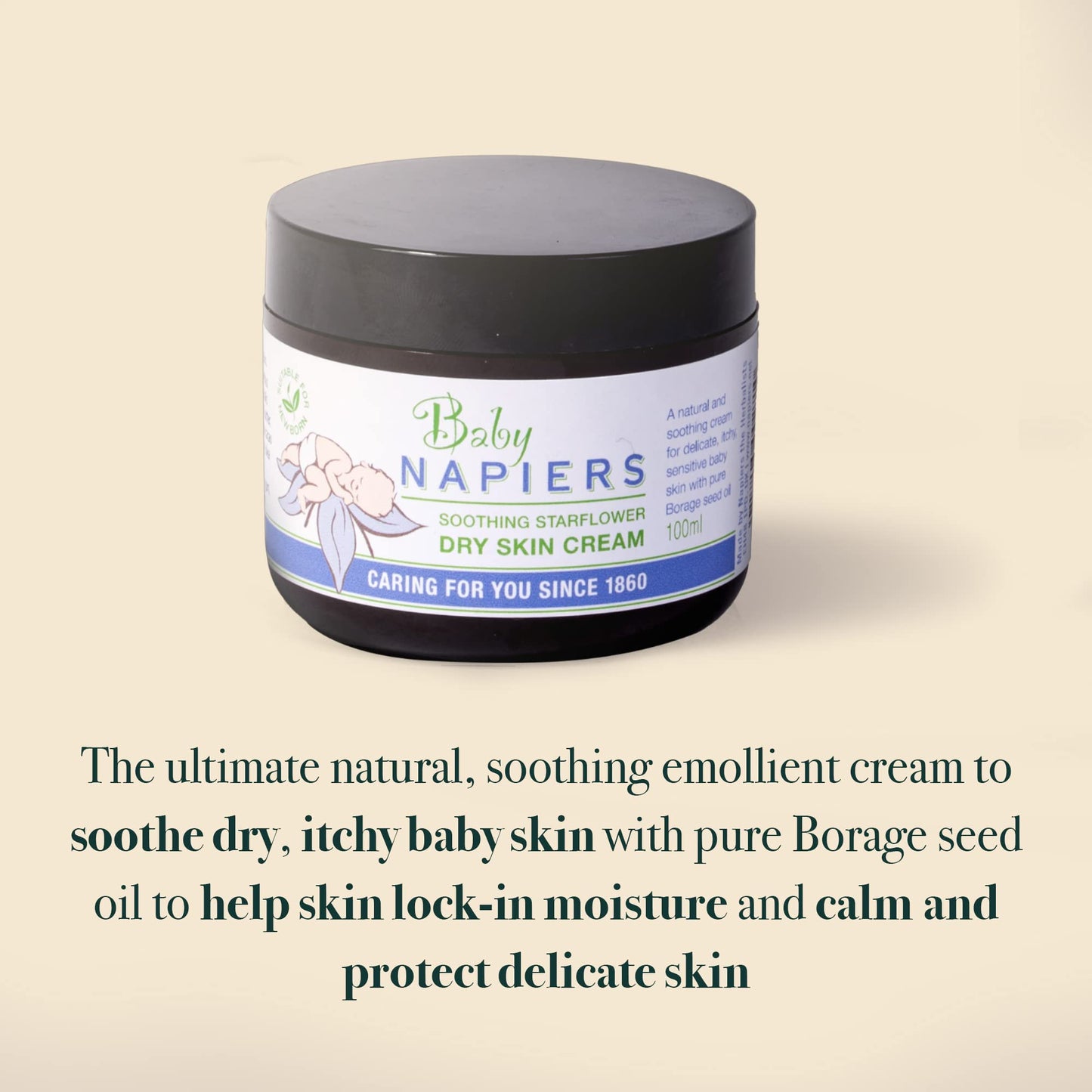 Baby Napiers Starflower Dry Skin Cream | Extremely gentle cream suitable for newborns | 100ML