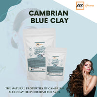 mGanna 100% Natural Cambrian/Serbian Blue Clay for Facial Masks, Creams, Body Wraps, Soft Peels and Scrubs, and Soap Making 1 LBS / 454 GMS