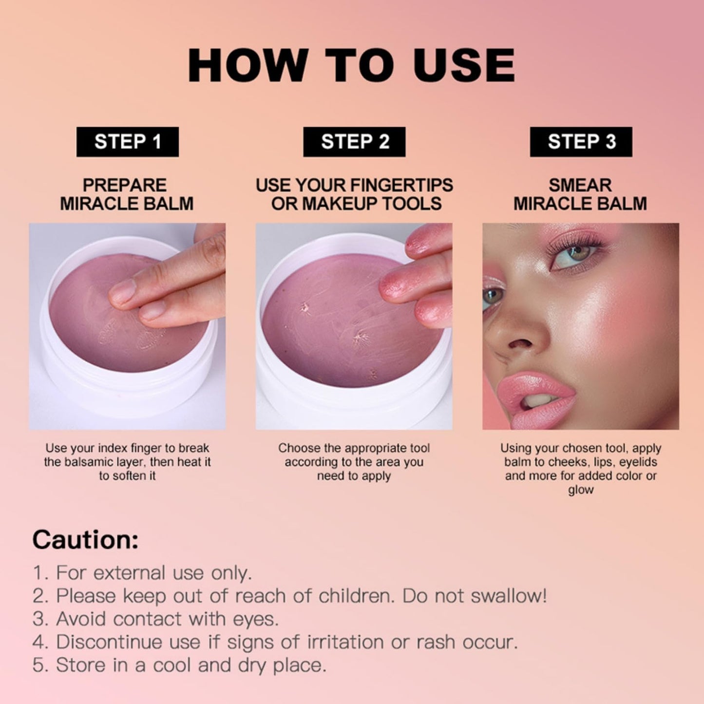 SingHao Miracle Balm Glow Skin Tinted Creamy,Multi Glow Balm,Blush for Cheeks,Blendable Colour Multi-purpose Hydrating Tint for Lips,Face,Cream Blush,Pink Blusher,Cream Contour Pale/tte(#3 Sheet Pink)