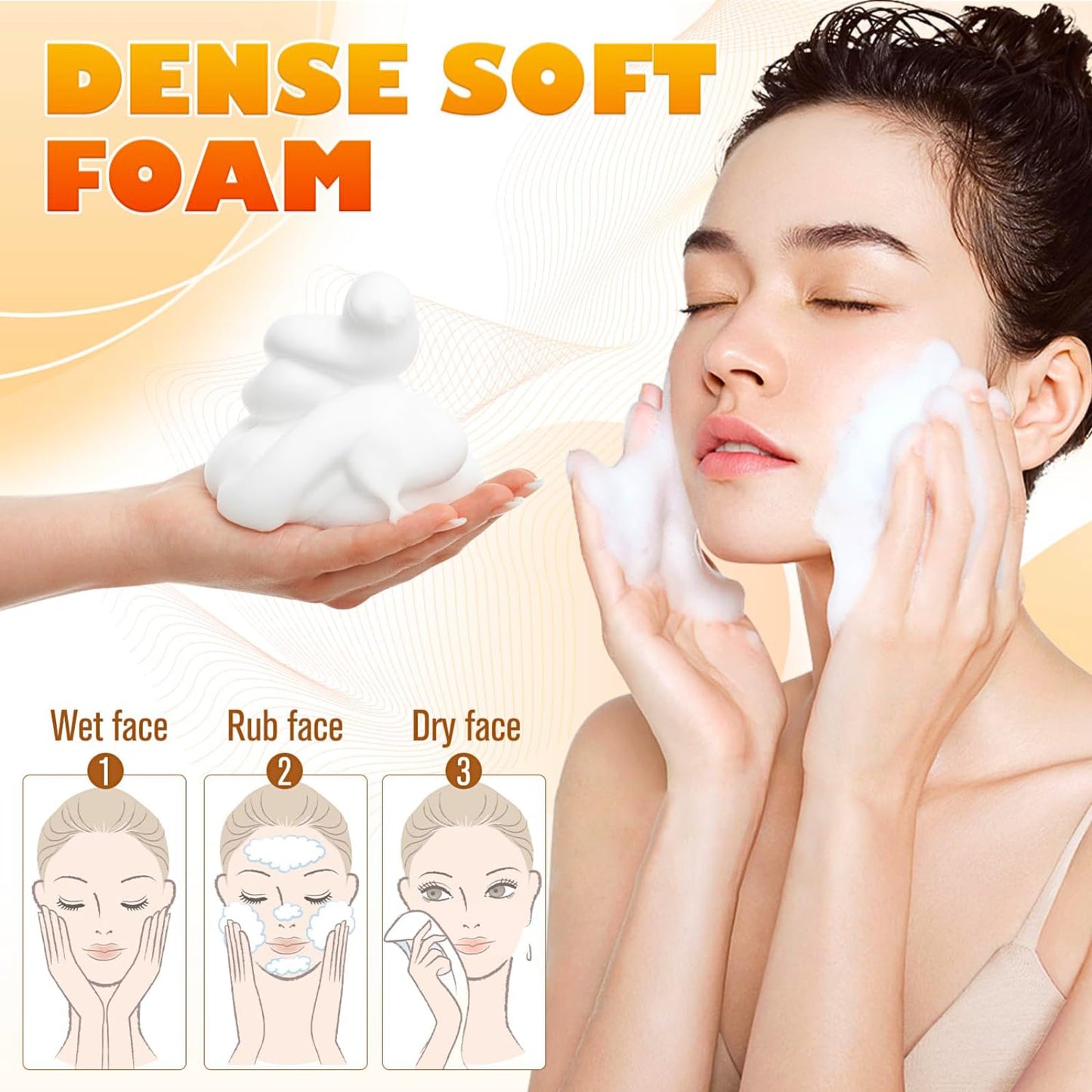 IZBEAUVO Turmeric Kojic Acid Foaming Cleanser, Turmeric Face Wash, Deep Cleansing Foaming Turmeric Oil Cleanser, Ultra-Gentle Clean And Clear Cleanser For Acne Prone Skin, Remove Impurities & Control Shine