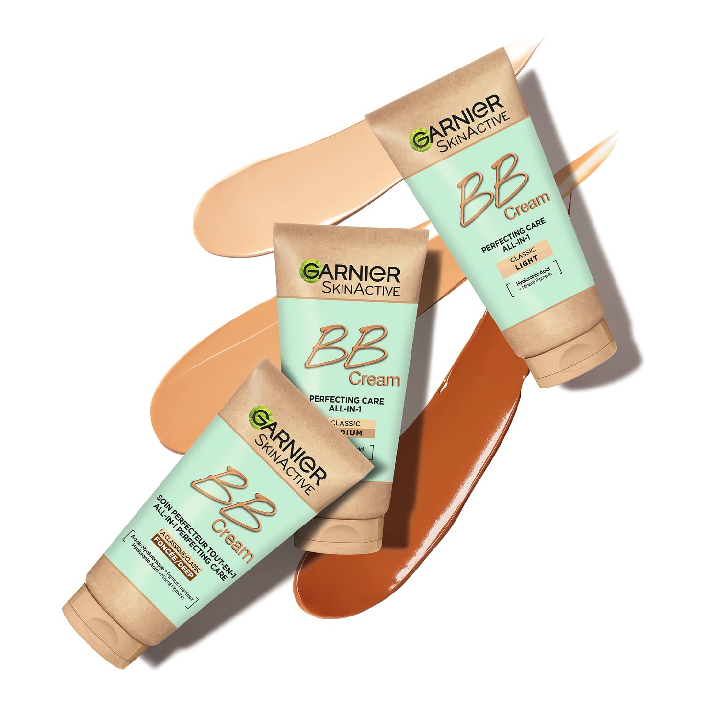 Garnier SkinActive Classic Perfecting All-in-1 BB Cream, Shade Classic Medium, Tinted Moisturiser SPF 15, Brightens and Evens Skin, With Hyaluronic Acid, Aloe & Mineral Pigments, 50 ml