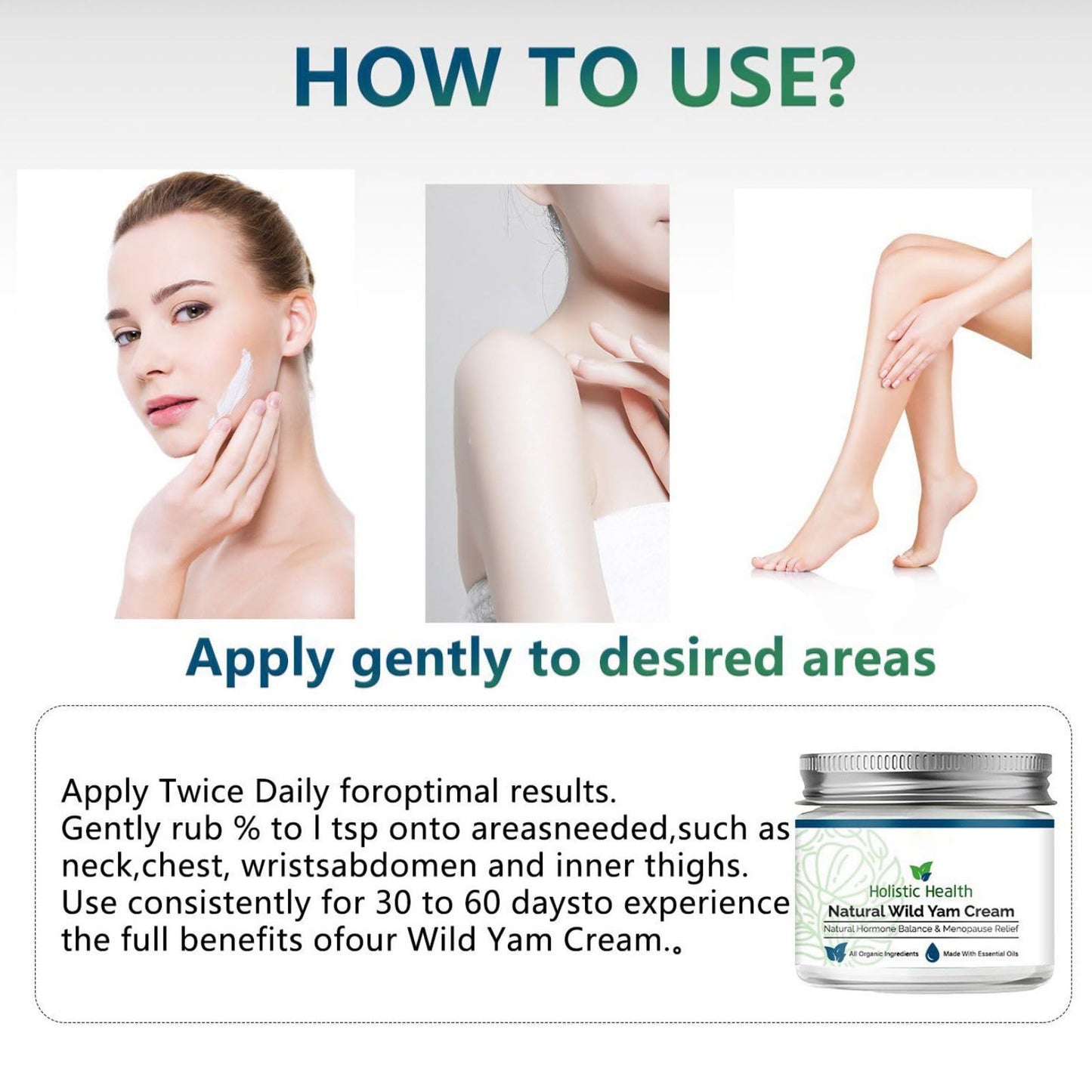 Wild Yam Cream, Wild Yam Cream for Hormone Balance, Organic Wild Yam Cream for Menopause, Support Hormone Harmony, Women Wild Yam Root Cream Skin Moisturizer, 50g