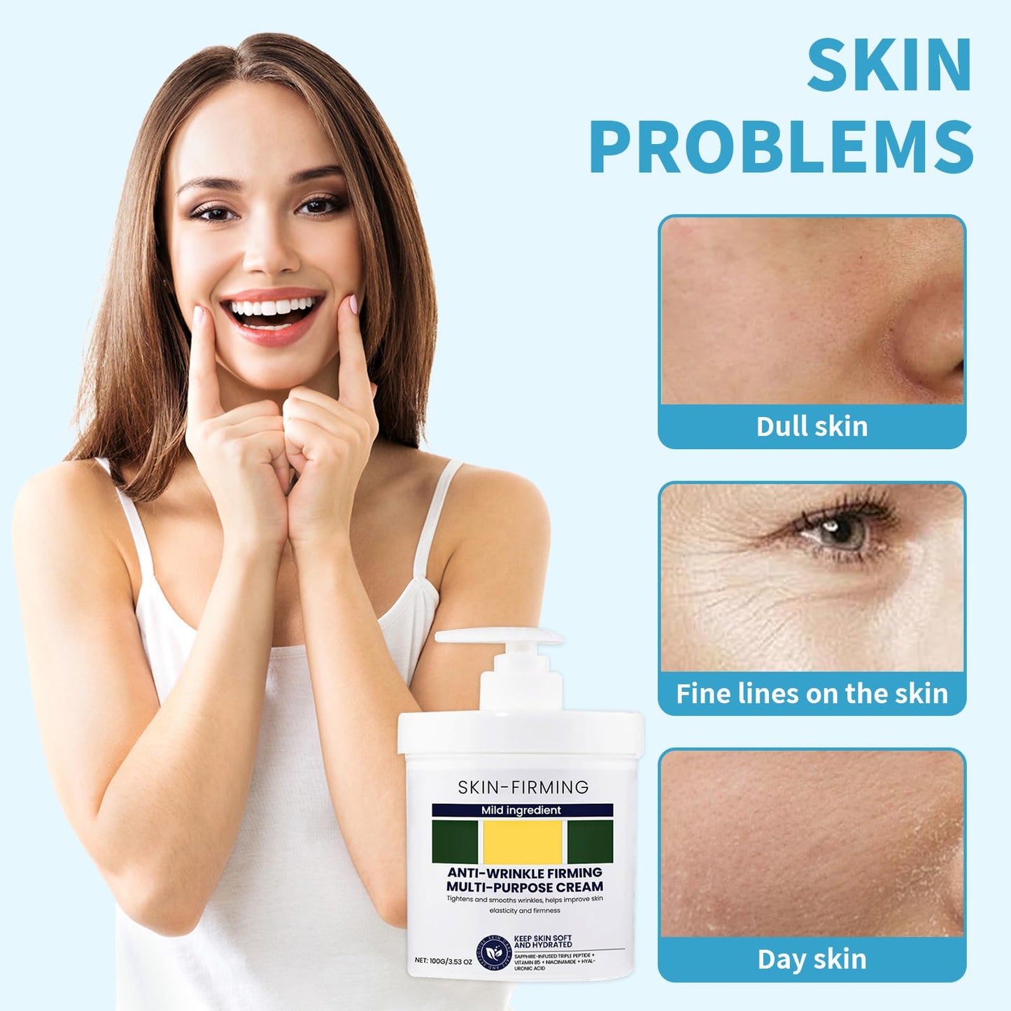 FunnAura Advanced Firming Wrinkle Cream, Deep Hydration Skin Firming Rejuvenating Cream for All Skin Types