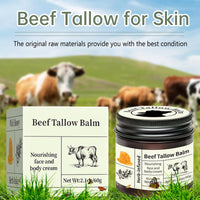 Wormeer Grass-Fed Beef Tallow Honey Balm for Skin - Nourishing Face & Body Cream for Dry Skin - Moisturizing Skincare with Mild Ingredients (Color, A)