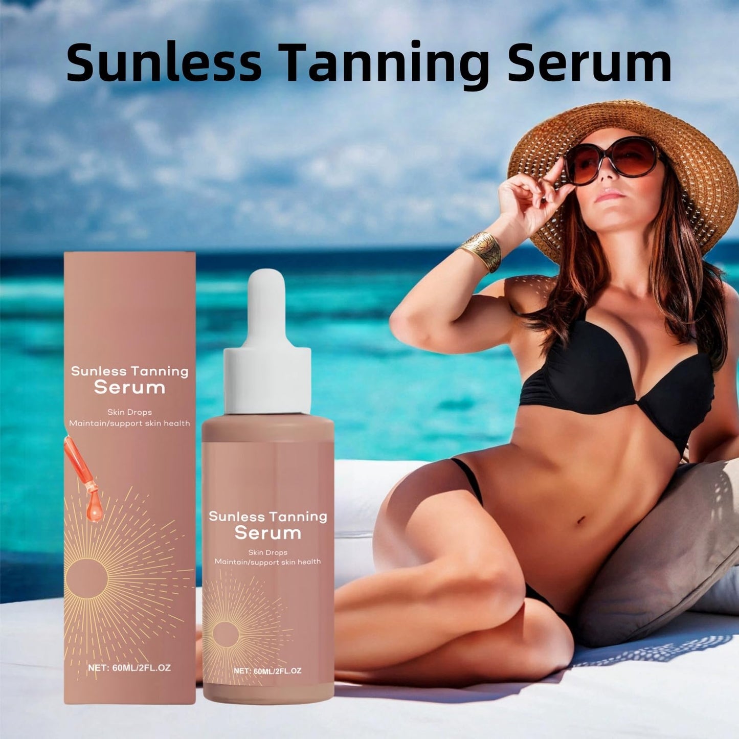 SingHao Anti-Ageing Express Tanning Serum,Anti Aging Butter Glow Bronzing Ser/um,Butter Glow Bronzing Drops,Hydrating Self Tanning Drops for Women,Face Bronzers Se/rum Ult/ra for All Skin Types