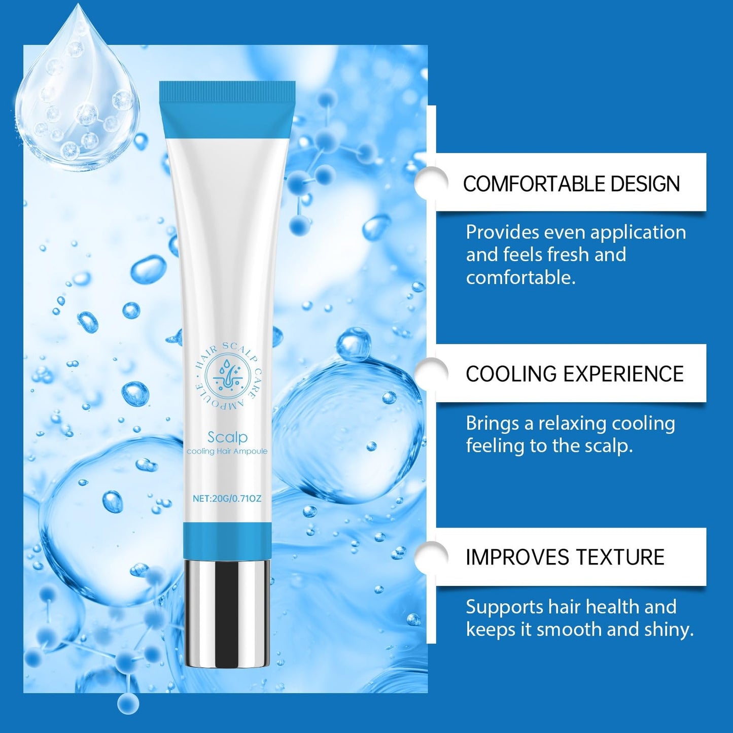 Generic 2PCS Scalp Serum Rollerball, Scalpy Hair Growth Serum for Men & Women, Hair Essence Keeps Scalp Clean And Non-Greasy, Improves Hair Shine