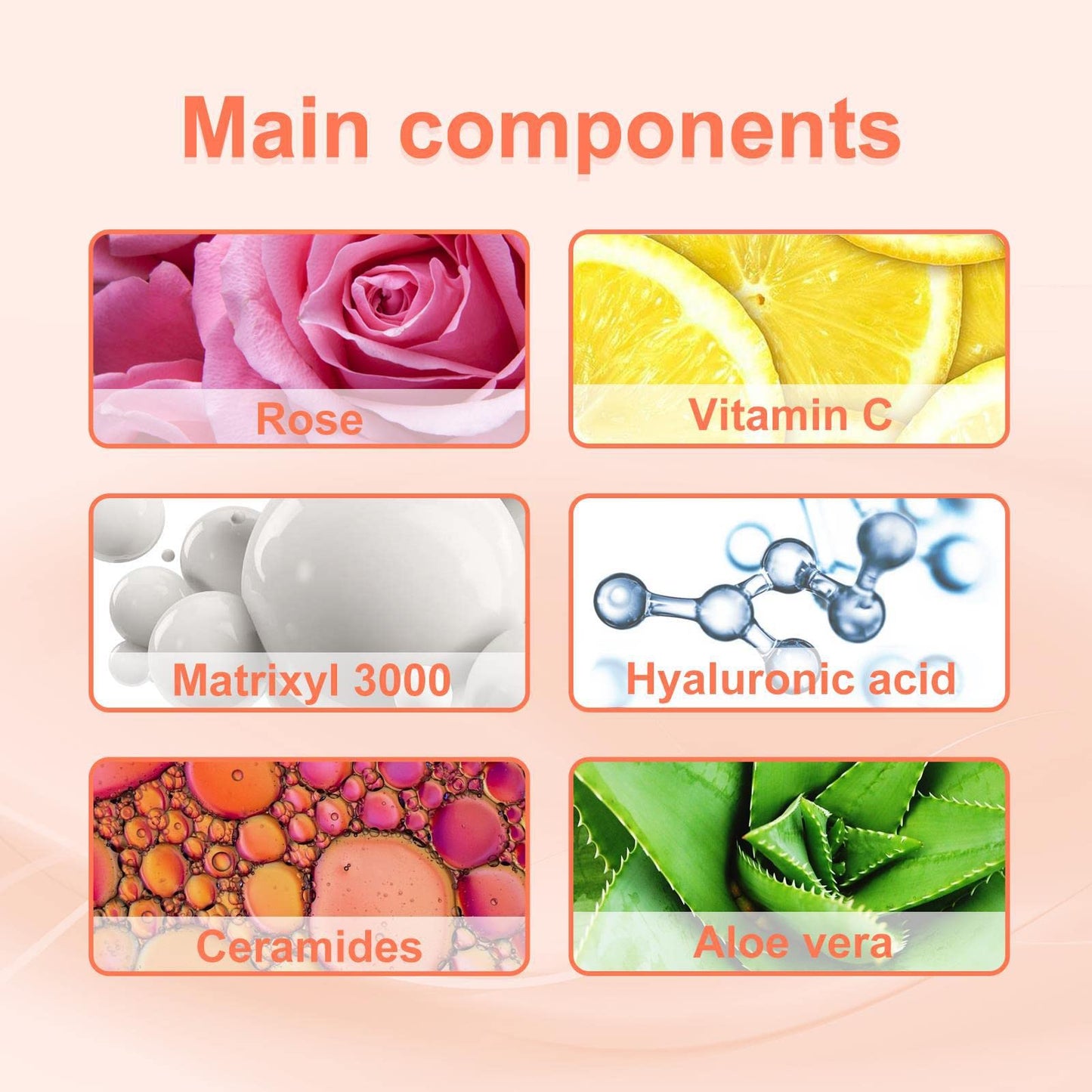 Rose Essential Oil, Facial Oil to Visibly Firm, Hydrate and Reveal Radiant Skin,Squalane + Vitamin C Rose Oil