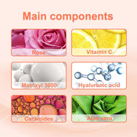 Rose Essential Oil, Facial Oil to Visibly Firm, Hydrate and Reveal Radiant Skin,Squalane + Vitamin C Rose Oil