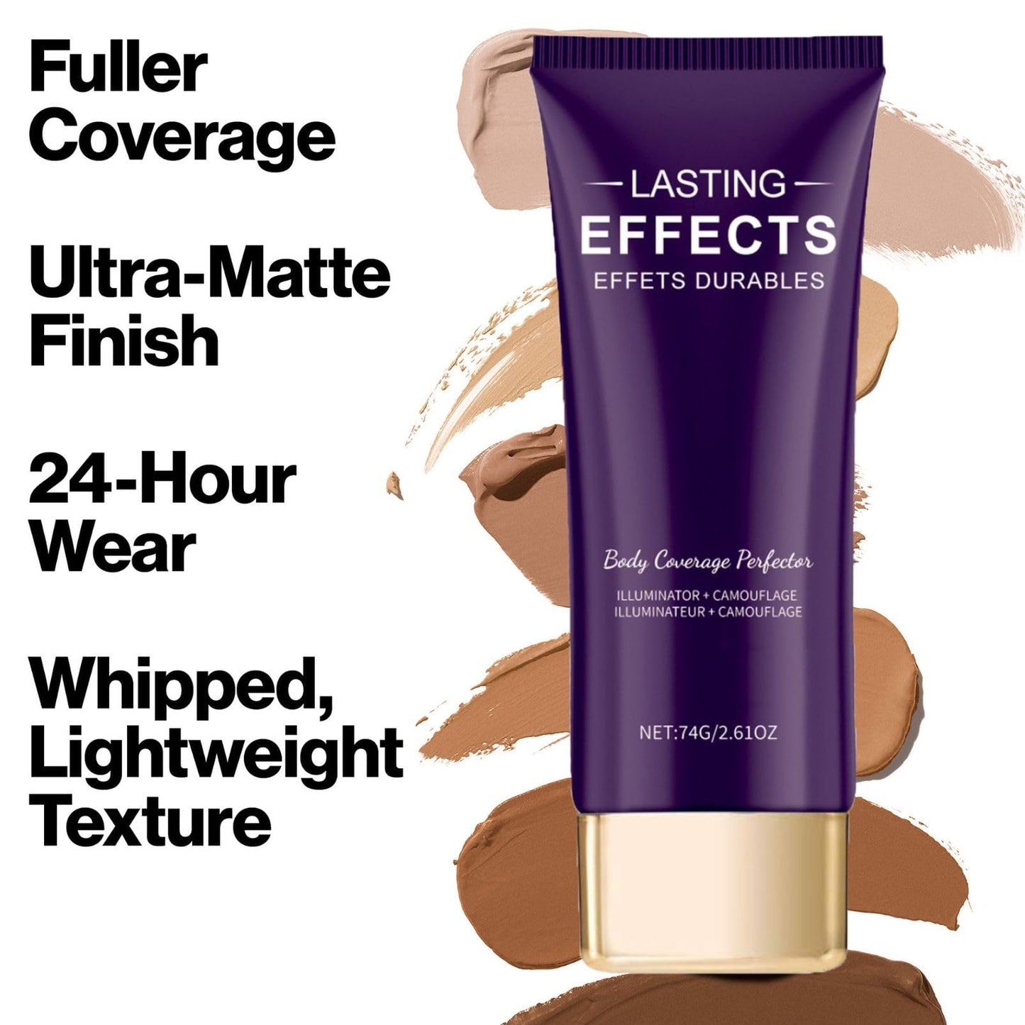 SHEBEEDO Body Coverage Perfector,Waterproof Sweat-Proof Full Coverage for Face Body,Transfer-Resistant and Evens Skin Tone Tattoo Cover Up, Skin Tint Body Foundation Coverage