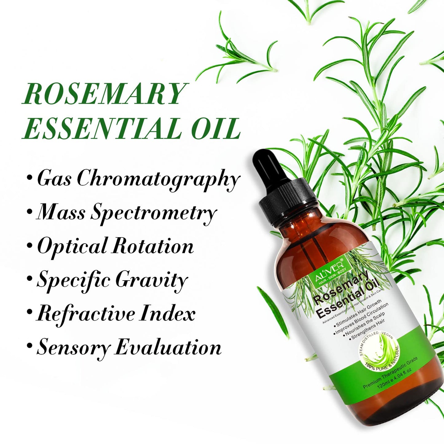 Rosemary Oil for Hair Growth, Strengthens Hair & Stimulates Hair Growth, Improves Blood Circulation, Rosemary Hair Oil Skin Care