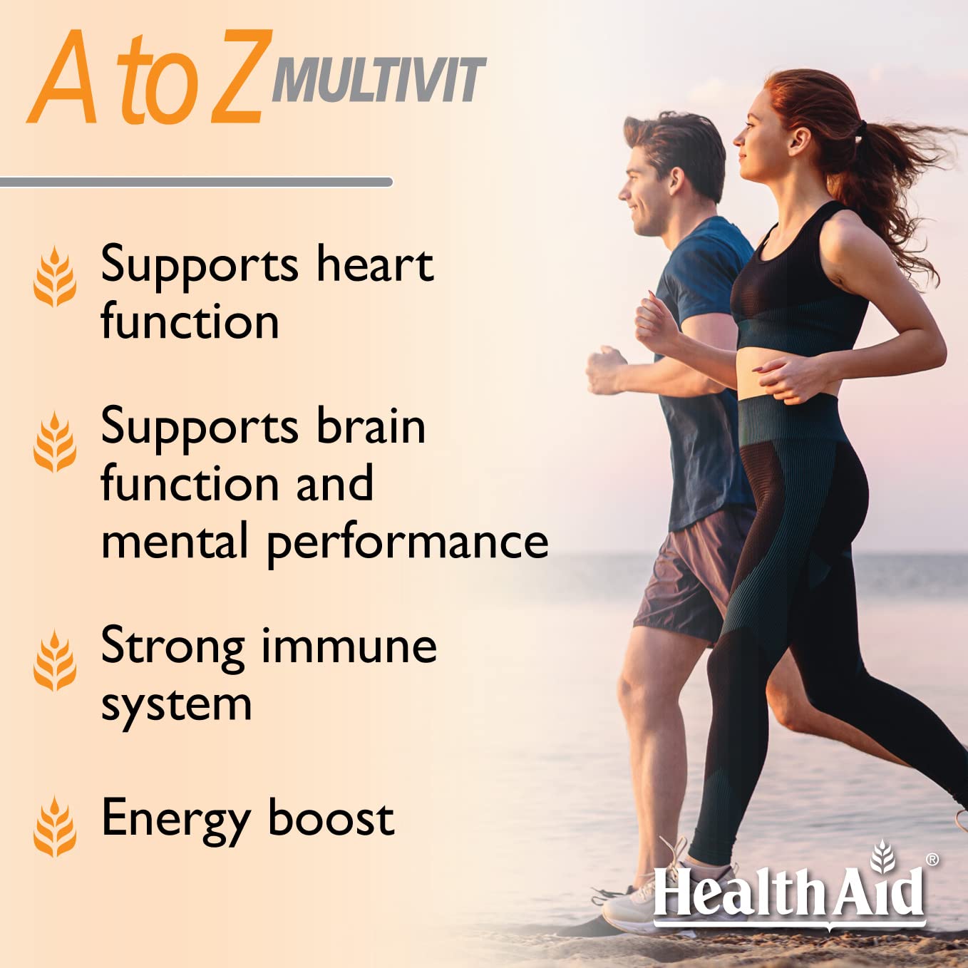 HealthAid A to Z Multivit - 90 Vegan Tablets, Pack of 1