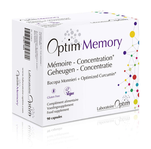 Optim Memory Brahmi Bacopa Monnieri Bacognize and Optimised Curcumin Longvida - 90 Caps Food Supplement