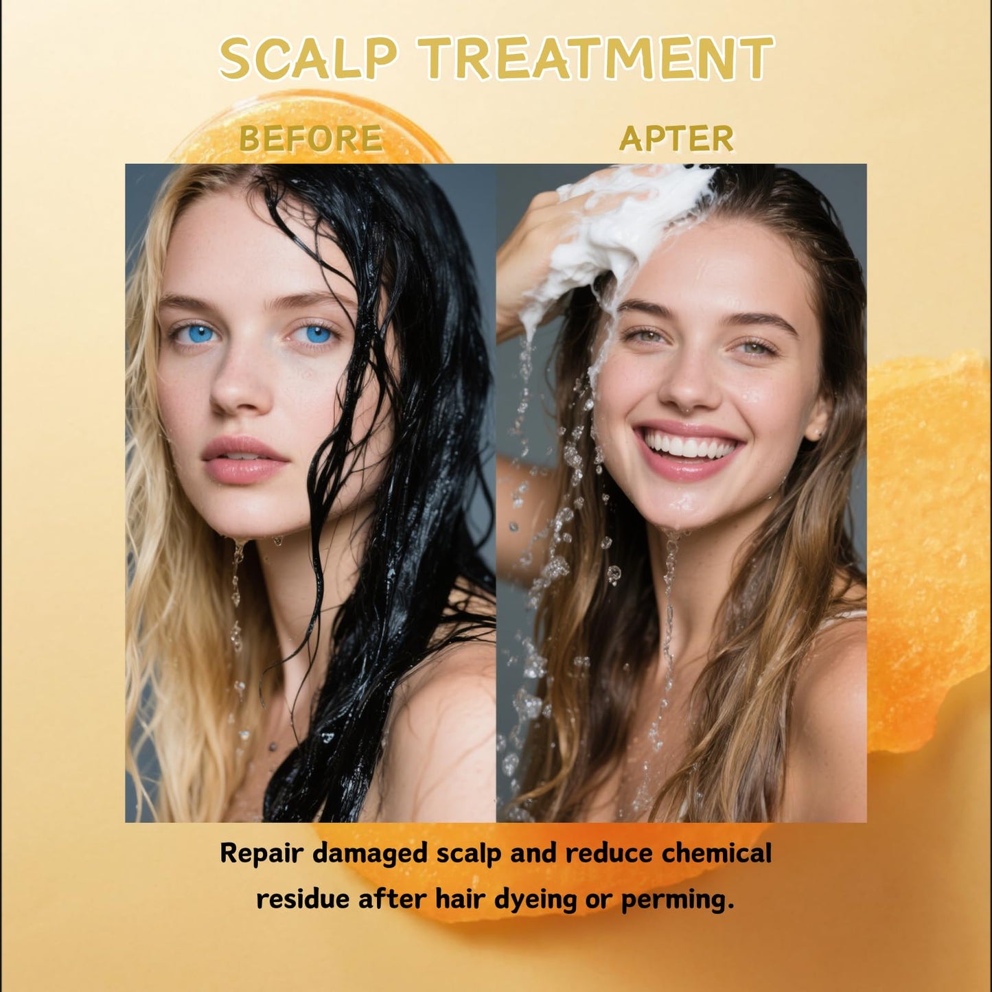 IZBEAUVO Ginger Scalp Scrub Exfoliator, Dandruff Relief & Scalp Massage Scrub with Coconut Oil & Natural Sea Salt,Exfoliating Scalp Relief,Strengthens Hair Roots, Includes Scalp Massager, 3.53 OZ