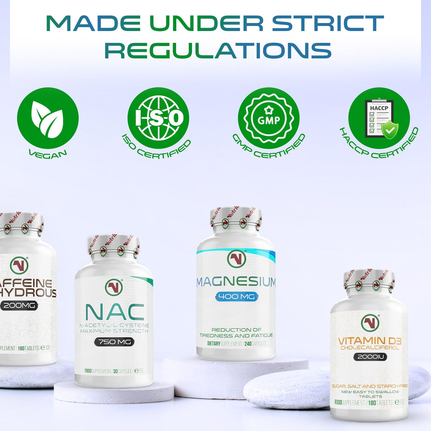 Mega Strong Magnesium Capsules 400mg | 240 Easy to Swallow Supplements | 8 Months Supply | Reduce Tiredness and Fatigue