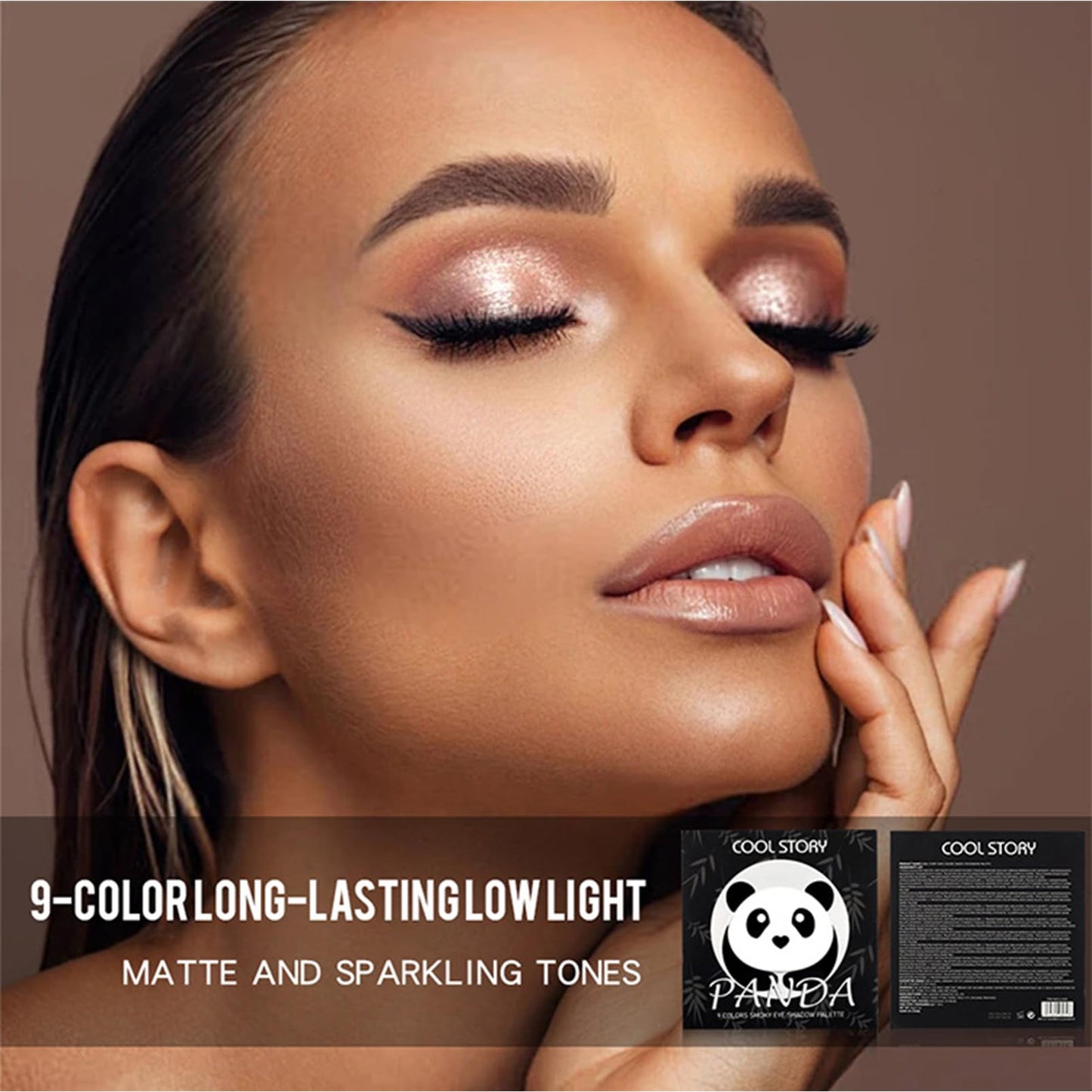 SHEBEEDO Black Eyeshadow Palette,Black Smokey Eyeshadow Palette Makeup,9 Colors Black Silver Gray White Eyeshadow Palette,Highly Pigmented Blendable Makeup Matte Glitter Eyeshadow Palette For Girl&Women