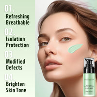 Anti-redness Face Primer, Green Colour Corrector, Make up Primer for Red & Blemished Skin, Moisturising Foundation Base, Brighten Skin Tone, Grips Makeup To Last, Hydrating Isolation Cream, 40g