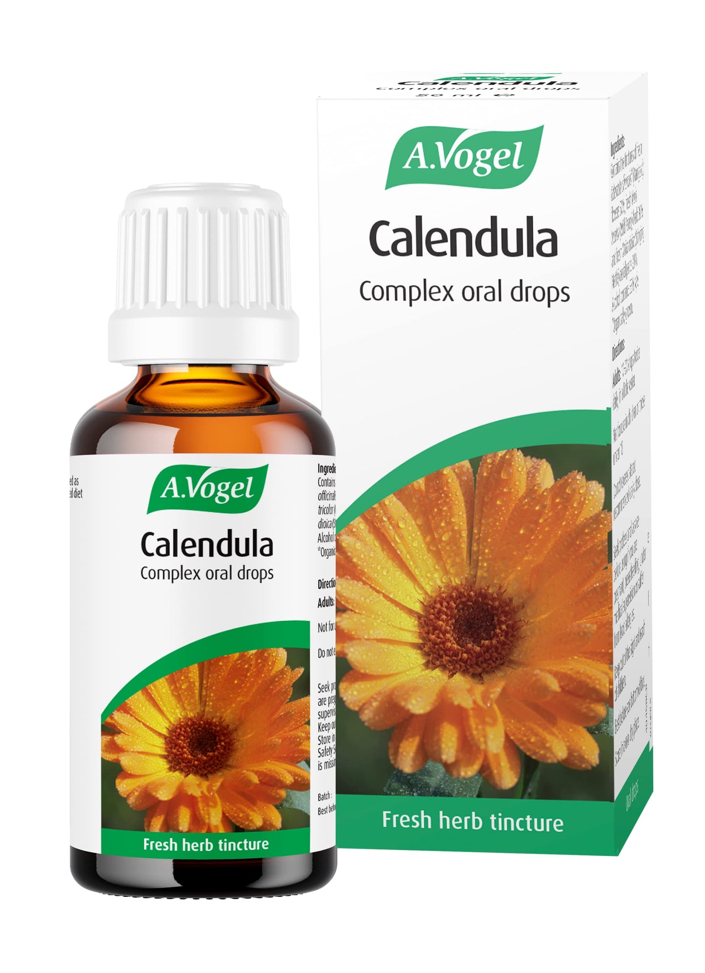 A.Vogel Calendula Complex | Food Supplement | Extracts of Freshly Harvested Marigold, Wild Pansy & Stinging Nettle | Suitable for Vegans | 50ml