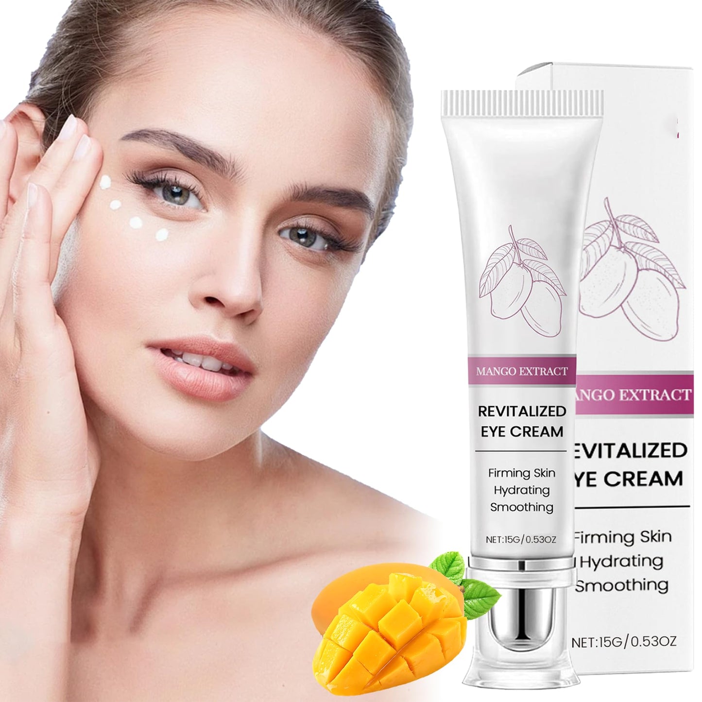 Mango Revitalize Eye Cream,Mango Eye Serum,Eyelift Serum Brighten the Skin For Dark Circles And Puffy Eyes For Brighter, Healthier Eyes