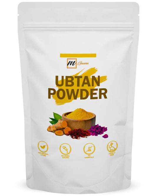 mGanna 100% Natural Ubtan Face Pack Powder and facial Mask for smooth Spotless Glowing Skin 0.5 LBS / 227 GMS