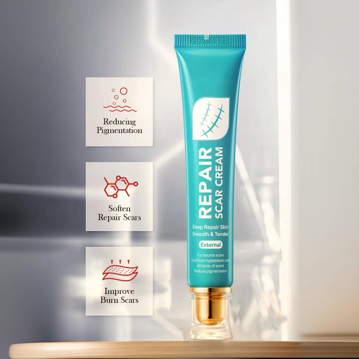 ZQUKAMZ Scar Cream Advanced Scar Gel Cream for Surgical Scars, Stretch Mark,Acne, Injury, Keloids, and More, Effective for Both Old and New Scars Professional Scar Removal Cream (Blue)