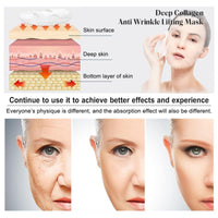 Grospe 4 Pcs Deep Collagen Anti Wrinkle Lifting Mask Deep Collagen Overnight Mask Bio-Collagen Face Mask Overnight Firming Moisturising Hydrating Collagen Mask
