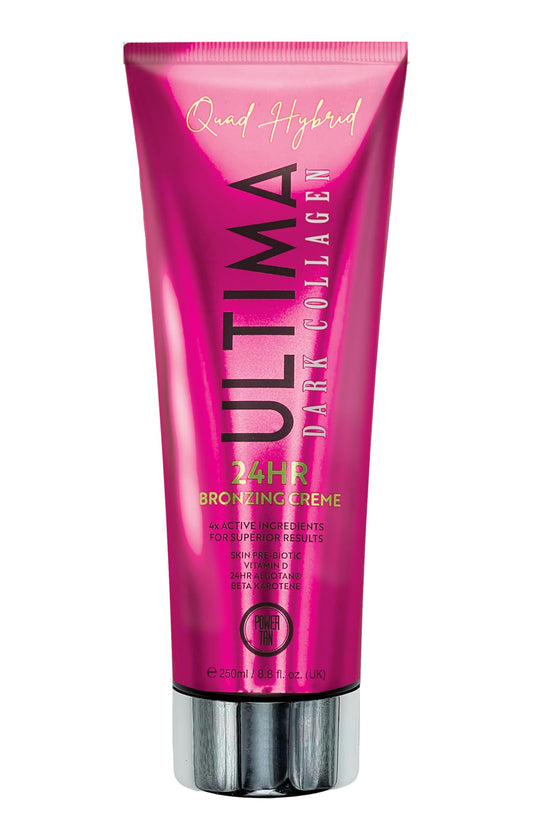 Power Tan Ultima Dark Collagen Quad Hybrid Bronzing Creme Sunbed Tanning Accelerator Lotion Cream 250ml