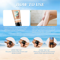 Guegine Leg Makeup to Cover Veins,Leg Makeup Full Coverage Waterproof,Body Concealer Long-Lasting,Light,Easy to Apply,Anti-Fading (Dark Skin Color,100g)