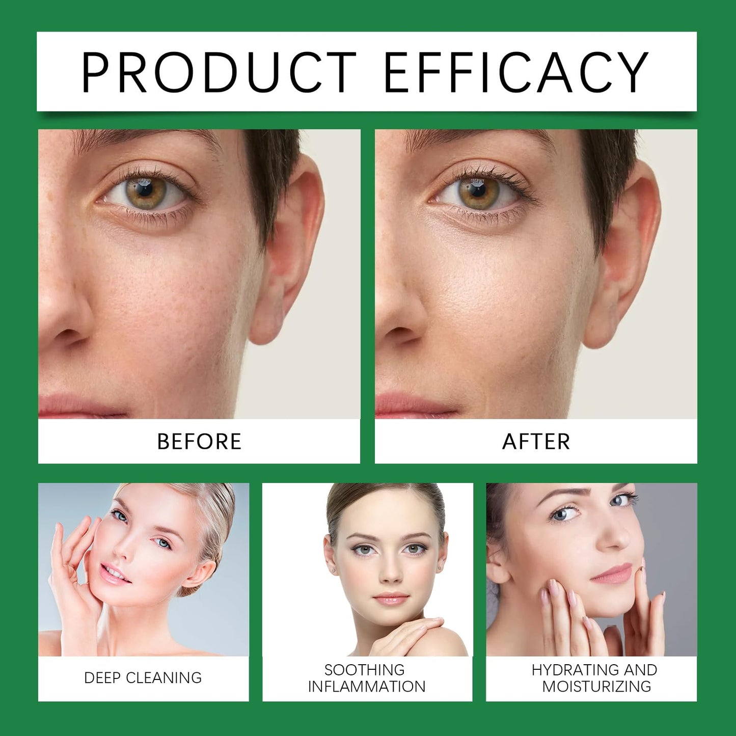 Shefave Mugwort Calming Face Cleanser, Mugwort Face Wash Women & Men, Calming Facial Cleanser, Hydrating Cleanser, Mugwort Cleanser for Sensitive Skin, Gentle Cleanser, Daily Soothing, Moisturizing