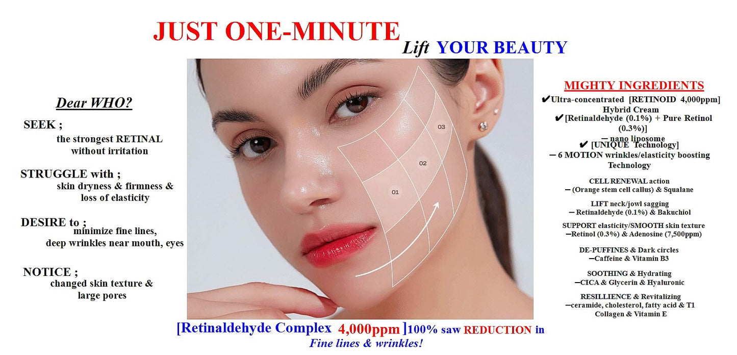 WHITESILK(Clinical Grade) ― Retinaldehyde(liposome) Instant Perfection Anti-Wrinkle Night Repair Face Cream┃(Retinal 0.1% + Retinol 0.3% formula) (30ml)