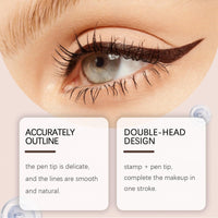 Fankayi Long-Lasting Winged Eyeliner Stamp,Eyeliner Stamp,Waterproof Smudge Proof Long Lasting Liquid Eye Liner,Smudge-Proof Brown Liquid Liner for Women,Winged Eye-liner St-amp,Eye Liner St-amp(Brown)