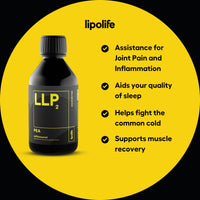 lipolife LLP2 - liposomal Pea Palmitoylethanolamide Levagen+ | High Strength | Enhanced Bioavailability | 48 Days Supply | Cognitive Health, Muscle Recovery | Helps Reduce Joint Pain and Inflammation